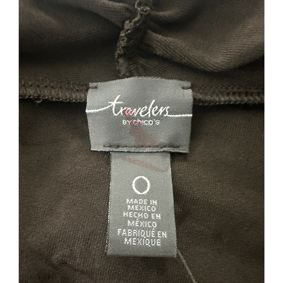 Chicos Travelers 0 Jacket Womens Small Brown Zipper Detail Open Slinky Travel - Picture 6 of 10